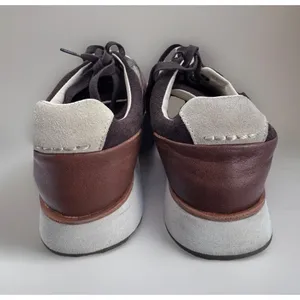 Womens Fashion Sneakers Snake Print Leather‎ Suede Chunky Sole Comfort Shoes 38 thumbnail 2