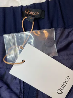 NWT Quince Pleated Crepe Wide Leg Trousers thumbnail 4