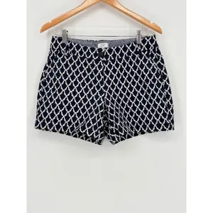 Crown & Ivy Chino Shorts Womens 6 Navy Blue Geometric‎ Trellis Stretch Casual thumbnail 4