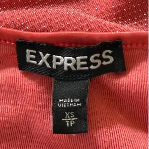 EXPRESS Dusty Pink Metallic‎ Shimmer V-Neck Adjustable Strap Camisole Top EUC XS thumbnail 7