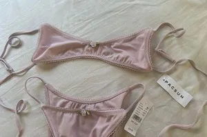 PacSun Eco Purple Daisy Tank Bikini Top & bottom set XS/S thumbnail 5