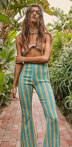 Free People Fine Line Slim Pants Size M thumbnail 1