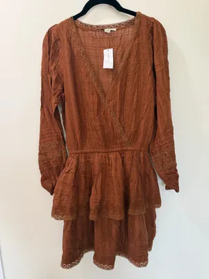 Nwt American Eagle Bohemian Tiered Western Dress thumbnail 3