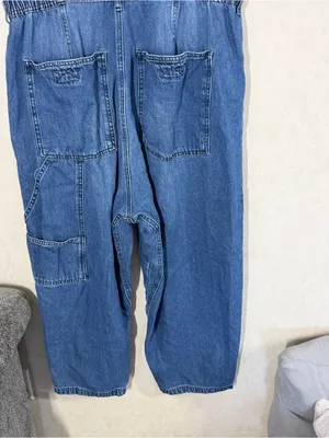 We The Free Women’s Cloud Nine Jumpsuit Denim Sleeveless Boho in Inky Indigo XL thumbnail 8