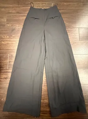 MABLE Black High-Waisted Wide-Leg Trousers Women's Size Small thumbnail 1