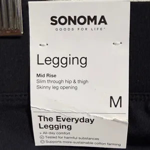 Sonoma‎ Goods For Life Womens Black Everyday Leggings Mid Rise Slim Fit Size M thumbnail 4