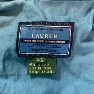 Lauren Woman’s Blue Pocket Rain Jacket Sz P/S thumbnail 6