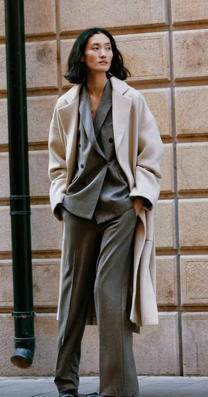 ZARA coat belted trench wool classic casual jacket overcoat thumbnail 5