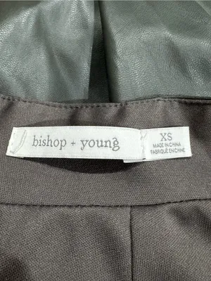 Anthropologie Bishop + Young Grey Faux Leather Mini Skirt Women’s XS thumbnail 2