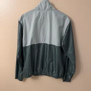 Columbia Morning View Windbreaker Mock Neck Jacket Size M Green Colorblock thumbnail 3