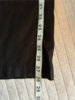Banana Republic high rise black twill cargo wide leg cotton casual pants S thumbnail 11