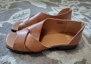 Frye And Co tulia Tan Leather Crisscross Sandals thumbnail 1