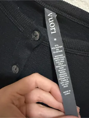 Vuori Sunrise Oversized Henley Black Size Medium thumbnail 4