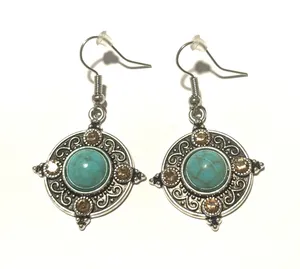 Turquoise charm earrings Blue thumbnail 1