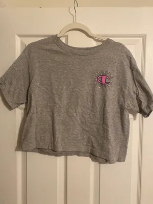 Champion Grey Cropped  Tee thumbnail 3