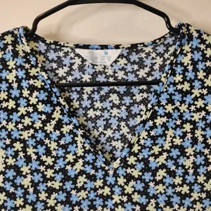 Primark Cares‎ Black Floral Long Sleeve Mini Dress - Size M thumbnail 4