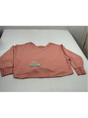 Womans Excellent Condition Joy Lab Pullover Oversize Cropped Sweatshirt XL Melon thumbnail 2
