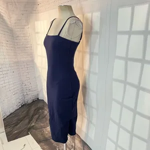 Lulu’s navy ponte knit lined body con midi dress size medium thumbnail 6