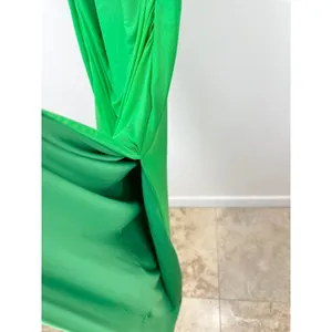 Lulus Karise Green Mesh Ruched Backless Maxi Dress Colorful Long Stretch XL thumbnail 8