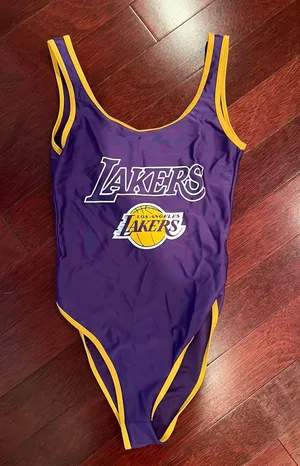 Lakers Bodysuit Halloween Costume Purple thumbnail 1