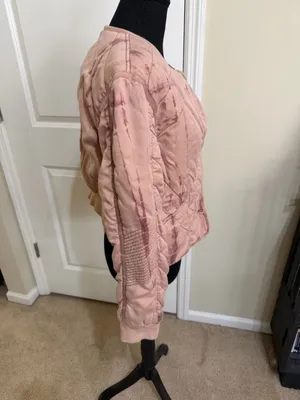 Marrakech Anthro Style Quilted Jacket small pink tie dye moto lightweight thumbnail 2