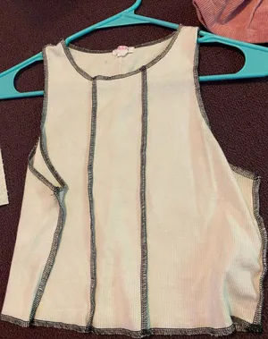 Garage Cute White Tank Top thumbnail 1