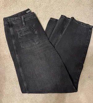 Old Navy Black Wide-Leg Jeans thumbnail 1