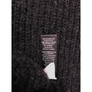 Nuuds Ribbed‎ Knit Hoodie Women Small Gray Oversized Wool Blend Loungewear thumbnail 8