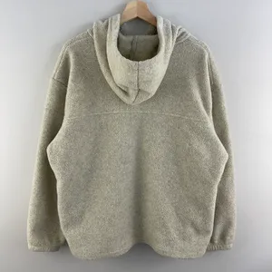 CABELA’S Vintage 90s Womens Beige Hooded Zip Up Canada Polartec Fleece Jacket thumbnail 9