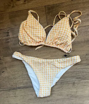 Dippin Daisys Yellow Gingham Bikini Set thumbnail 3