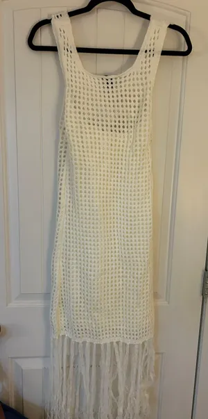 Forever 21 White Fringe Dress thumbnail 1