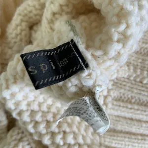 Now Caspi Chunky Cable Knit Cream Turtleneck Sweater Wool Blend L Cozy Winter thumbnail 6