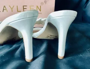 KAYLEEN Slip On Heels White Size 8.5 thumbnail 4