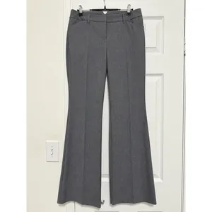 Express Design Studio Editor Gray Flare Dress Pants Trousers Size 4 thumbnail 2