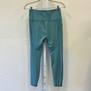 RBX Teal Blue High Waisted Activewear 7/8 Cropped Leggings with Pockets Small thumbnail 2