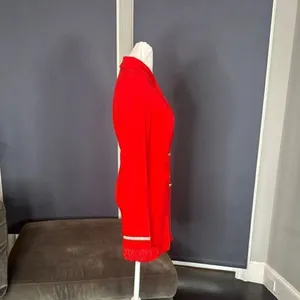 Women’s Red Double-Breasted Long Sleeve Jacket Dress **Size M Runs SMALL NWOT thumbnail 3