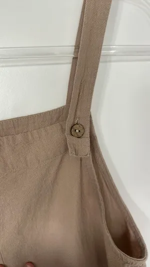 SHEIN cotton beige overalls  thumbnail 2