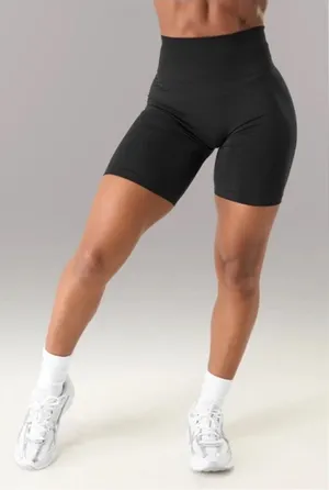 ALPHALETE AMPLIFY GRAVITY BIKER SHORT Mid Waist Crunch Seamless M Black thumbnail 1