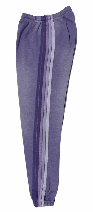 Aviator‎ Nation 5 Stripe Sweatpants Faded Grape Size XS thumbnail 1