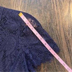 Madewell Navy Dress with Lace Detail thumbnail 3