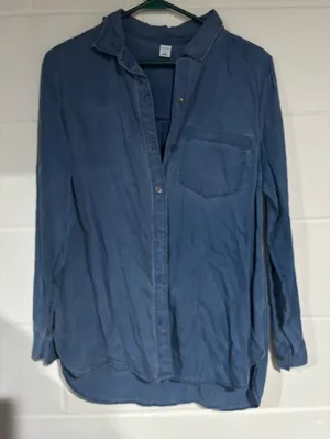 Old navy denim button down down medium thumbnail 1