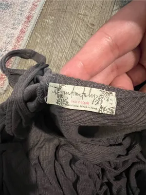 Free people intimately Waffle Knit Scoop Neck Tank Top - Charcoal thumbnail 8
