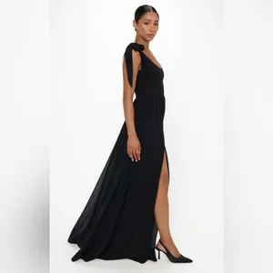 Show Me Your Mumu Harper Maxi Dress size XL black chiffon thumbnail 4