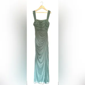 Azazie Sheath Bow Chiffon‎ Dress | Sz A2 | Straight Neckline | ruched body thumbnail 9