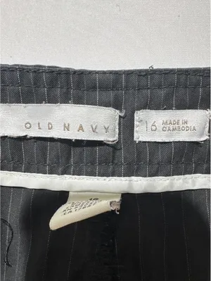 Old Navy Pinstripe Black Dress Pants Size 16 - Business Chic thumbnail 7
