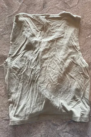 H&M Divided Tank Top Cropped Green thumbnail 1