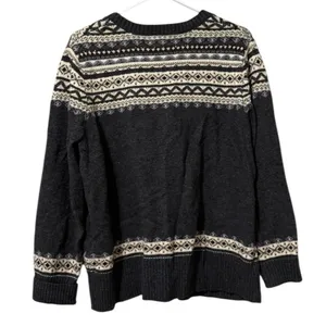 Eddie Bauer Women‎ Size XXL Button Wool Blend Knit Cardigan Sweater Fair Isle thumbnail 2