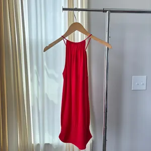 00s Style Y2K Halter Top Drawstring Collar Keyhole Detail Cinched Waist One Size thumbnail 3