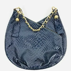 Gianni Bini |Blue Snake Skin Embossed Shoulder Bag thumbnail 3