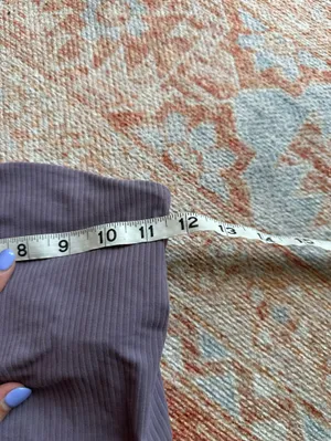 Lululemon Ribbed Nulu Asymmetrical Yoga Tank Top Purple Ash W1ERPS size 0 thumbnail 5